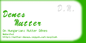 denes mutter business card