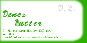 denes mutter business card